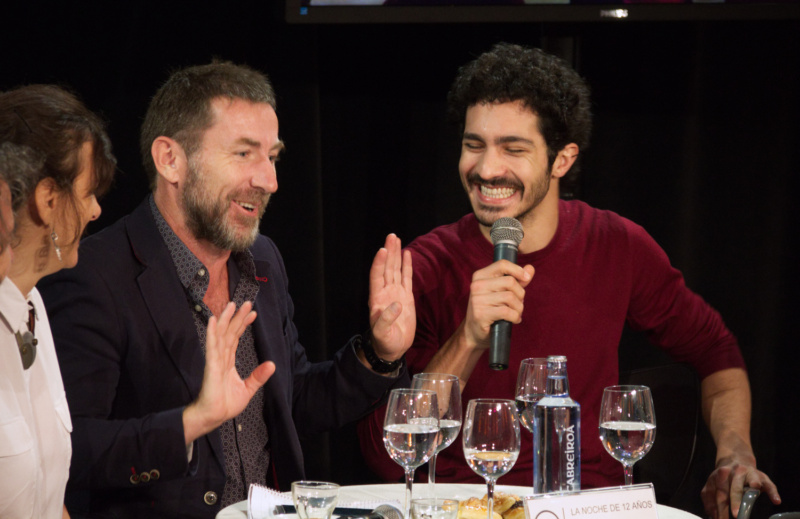 Antonio de la Torre y Chino Darín presentando La Noche de 12 Años en los encuentros TCM